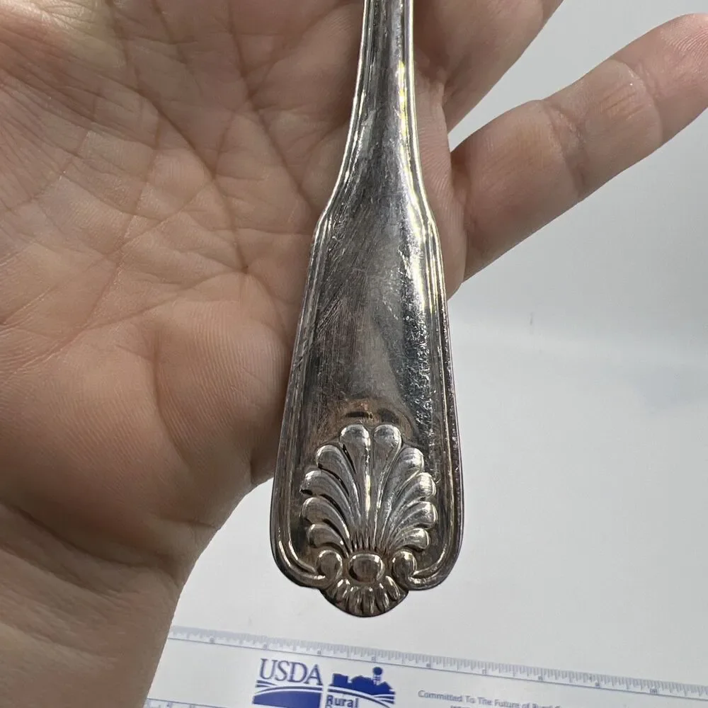 International Silver-plate Korea Pierced Serving Spoon Royal Shell / Shell Tip